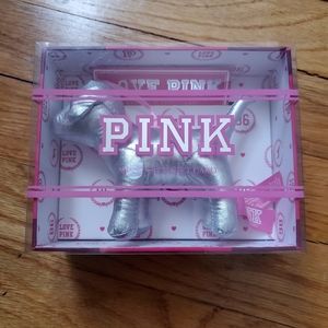 VS PINK Silver Dog Ornament